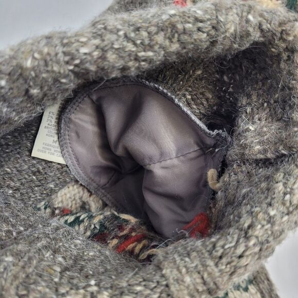 VINTAGE 90s Express fair‎ isle wool angora mohair turtleneck oversized sweater M - Picture 10 of 10